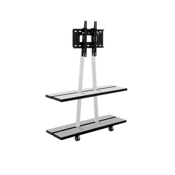 รุ่น G2 ขาตั้งทีวีรองรับขนาดจอ 26”-50” ทุกรุ่นทุกยี่ห้อ ชั้นวางกระจกอเนกประสงค์ 2 ชั้น สูง 1.30 เมตร